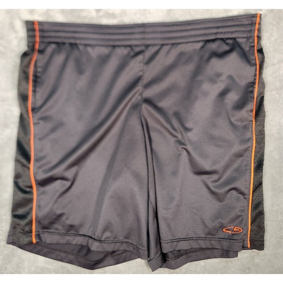 Champion C9‎ Shorts Men's M 38X8 Basketball Gray Black Orange Stripes - Picture 1 of 15